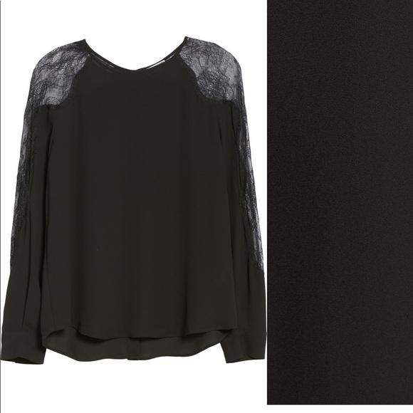 Chelsea28 Lace Inset Blouse - Picture 4 of 5